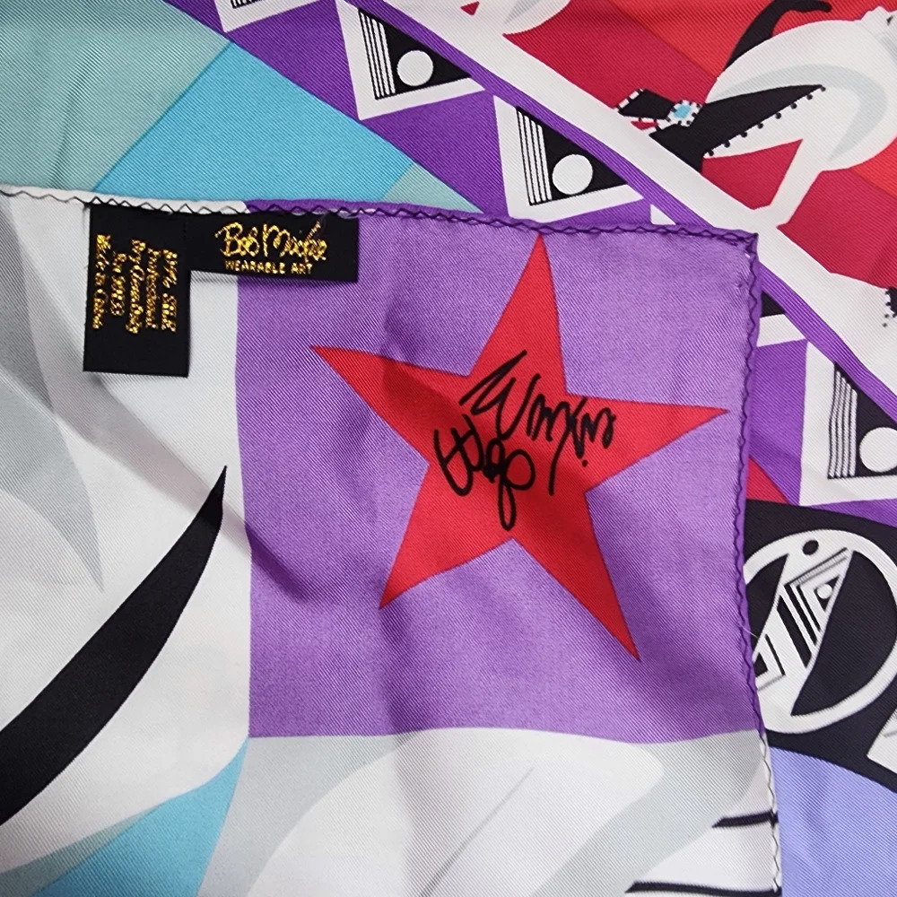 Bob Mackie HUGE Hollywood silk scarf NWOT - Picture 2 of 10